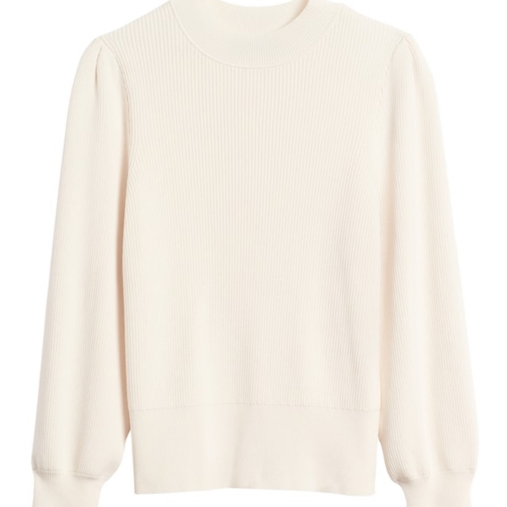 Banana Republic Puff-Sleeve Cropped Sweater
